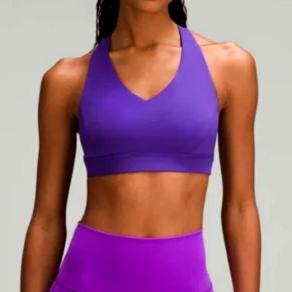 Lululemon Envital Bra Criss Cross Back Light Support Sz 14 Unpadded B-C Cup - Picture 1 of 7
